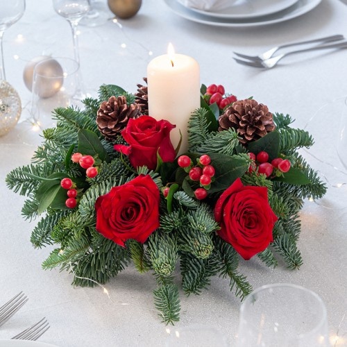 Red and Green  Christmas Table Design 