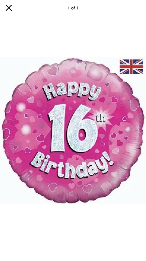Happy 16th Birthday Balloon 
