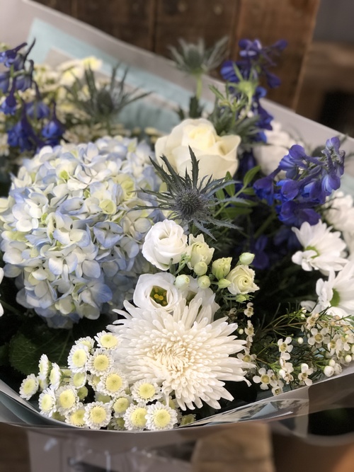 Baby blue and white Bouquet 