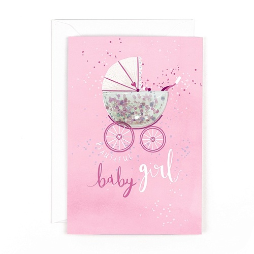 Baby Girl Sparkle Card