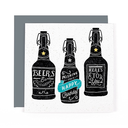 happy Birthday Beers Card 