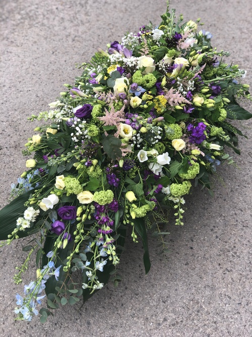 Garden Flower Coffin Spray 