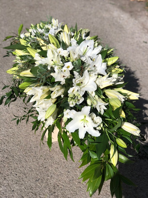 Lily and Mixed Flower Coffin Spray 