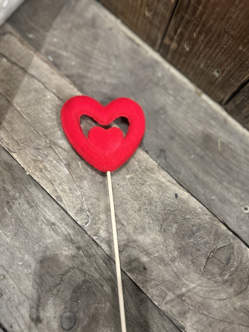 Red Velvet Heart Pick 