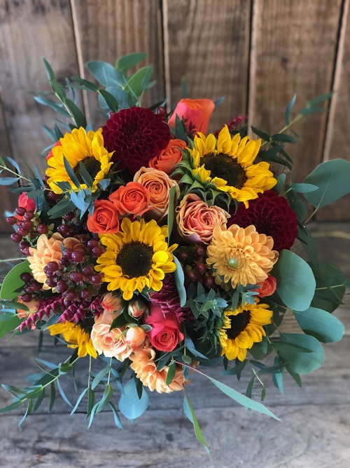 Sunny Glow Hand Tied Bouquet