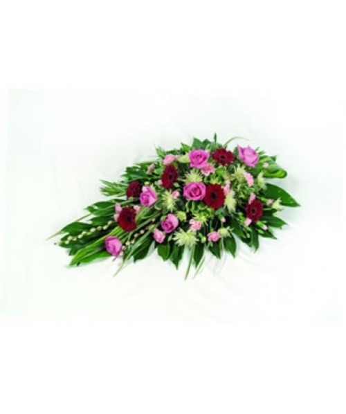 Oasis Funeral Spray red and pink