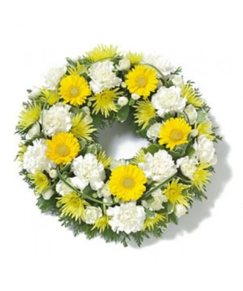 Mixed flower wreath