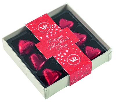 Romantic Praline Chocolate Hearts  90 gram 