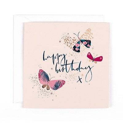 Birthday Card butterflies 