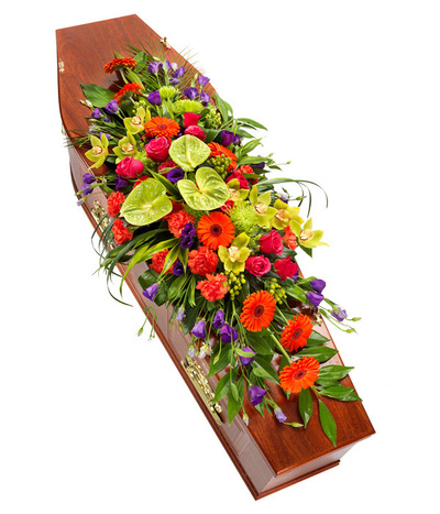 Luxury Vibrant Coffin Spray 