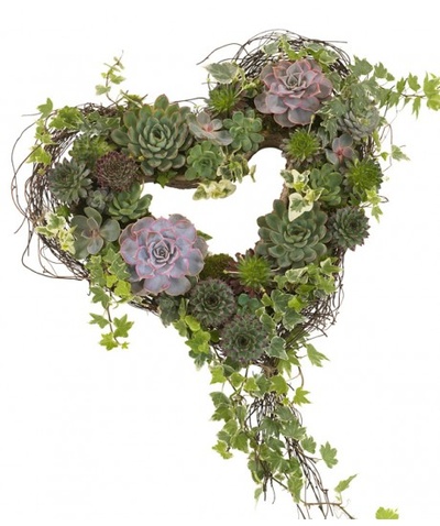 Country Foliage and succulent heart