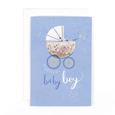 Birth of baby Boy Card