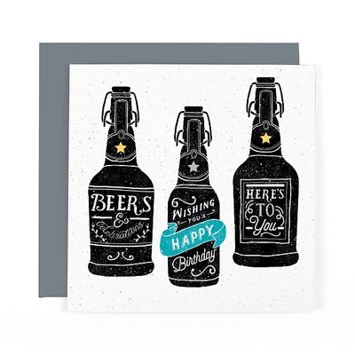 happy Birthday Beers Card 