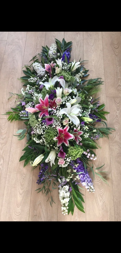 Lily and Rose Coffin Spray 