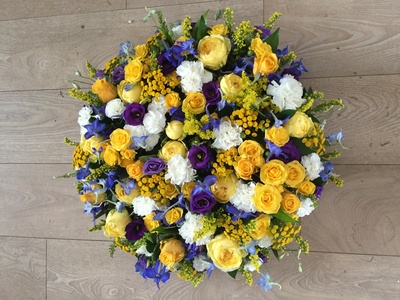 Large Yellow and Purple Posy Pad