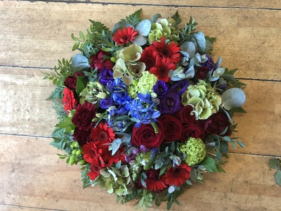 Red and Blue Posy Pad