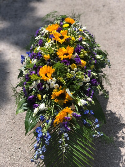 Sunflower Coffin Spray 