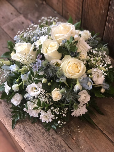 Soft Blue and White Posy 