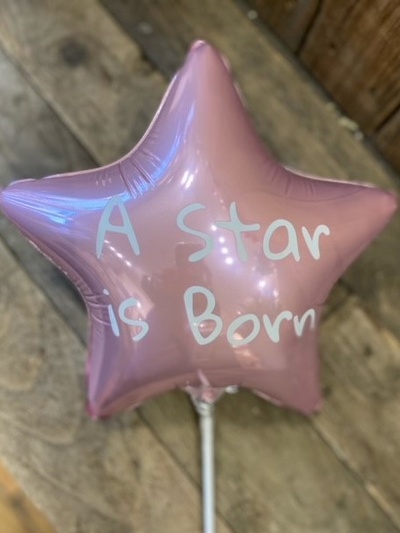 Pink A Star is Born Balloon on a Stick 