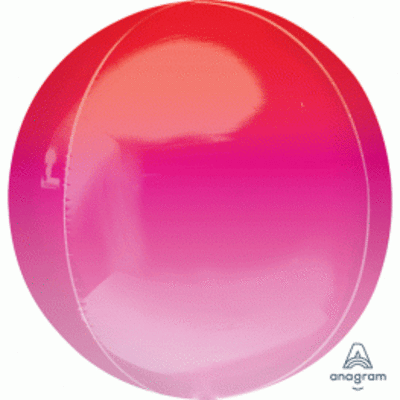 Ombre red/pink Orbz Balloon 