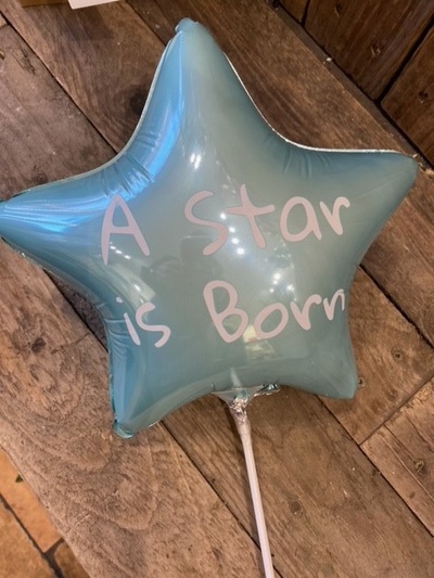  Blue A Star is born Balloon Blue on a stick