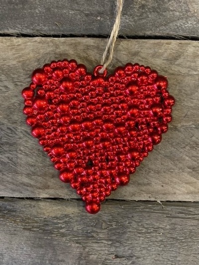 Red Sparkley Heart Tag